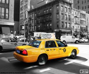 yapboz New York şehrinin taksiler